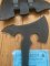 TOPS KNIVES: VI AX Viking Axe Solid 1075 Steel Black linen Micarta Handle & Case