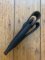 Puma Knife Sheath: Medium Vertical Clip Black Leather Knife Pouch