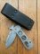Karatel Russian Hand Made Tactical Folding Knife with Leather Pouch