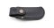 Puma Knife Sheath: Medium Vertical Clip Black Leather Knife Pouch