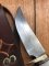 Ken Richardson Custom Handmade 4" Hunter Upswept Blade Hunting Knife with Deer Antler Handle & Custom Sheath