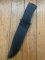 Muela Knife: Muela Big Bowie with Black Handle & Black Leather Sheath