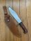 Western USA W49 Big Mirror Finish Bowie Knife with genuine Sheath