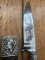 German Knife: 1980's Jagdnicker Hunting & Fishing Scene Knife with Stag Handle & Sheath