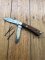 Puma Knife: Puma Original Rare 1970's-80's Gelder Twin Blade Knife with Tools and Jacaranda Handle