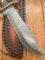 Damascus Knife: Damascus Western Alamo Bowie with Walnut Handle