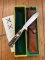 Puma Knife: Puma 1981 Jagdnicker Knife with Stag Handle & Green & Yellow Box #15181