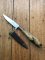 German Knife: Puma style WINGEN Handmade Vintage Jagdnicker Knife with Roe Deer Foot Handle