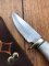 Ken Richardson Custom Handmade 3" Drop Point Blade Hunting Knife with Deer Antler Handle & Custom Sheath