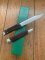 Puma Knife: Puma 1972 Vintage 3573 Boot Knife with Stag Handle Sheath in Puma Green/Yellow Box