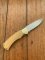 Puma Knife: Puma Original 1985 4 Star Folding Lock Blade Knife with Orange Ivory Micarta Handle