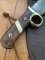 Damascus Knife: Big Damascus Bowie with Walnut Patterned Finger Guard Handle & Sheath