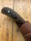 Leupold USA Special Edition Fixed Blade Knife with Laminated Wooden Handle and Leather Sheath