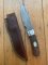 Safari Club International Limited Edition 1989 CHARLTON Damascus Hunter Fixed Blade with Sheath 1-100
