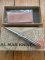 Al Mar Japan E1001P Osprey White Pearl Engraved Pocket Knife in original Pouch and Box