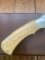 Puma Knife: Puma Original Scrimshawed Puma Roe Deer 4 Star Folding Lock Blade Knife with Presentation Box