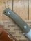 LionSTEEL Italy. Model M4 CVG Green Canvas Micarta Handle with Leather Sheath