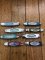 Collection of 8 Franklin Mint Cars of the Fifties Pocket Knives