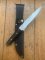 MAFFI SYDNEY AUSTRALIA Gloss Black Handled Fixed Blade Knife With Sheath