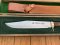 Puma Knife: 1985 Puma Big Big Bowie knife with Wooden Handle in original Wooden Box