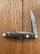 Puma Knife: Puma 1971 Rare 'USER'  'STOCK' 3 blade Fold back Knife with Red Bone Handle