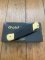 Puma Knife: Puma Rare 1988 Commando 24 Carat GOLD 88 Model Lock back Knife with Black ABS Handle & Original Box #44882