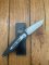 Puma Knife: Puma 2002 Handic Black Frame & Dark Stag Slab Linerlock Folding Knife