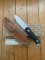 LionSTEEL Italy. Model B41-2 GBK Black G10 Handle with Leather Sheath