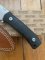 LionSTEEL Italy. Model M4 GBK Black G10 Handle with Leather Sheath