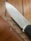 LionSTEEL Italy. Model B41-2 GBK Black G10 Handle with Leather Sheath