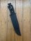 Muela Knife: Muela Big Bowie with Black Handle & Black Leather Sheath