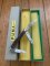 Puma Knife: Puma Mint Rare 1969 'STOCK' 3 blade Knife with Dark Brown Jigged Bone Handle and Box #96744