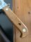 Puma Knife: Puma German Special Edition 'LEOPARD' Model White Hunter with Peach Burl Handle #038