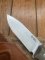 LionSTEEL Italy. Model B35 CVG Green Canvas Micarta Handle with Leather Sheath