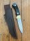 Puma Knife: Puma Original 1985 4 Star Fixed Blade Knife with Black Micarta Handle in Dark Brown Puma Sheath