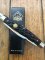 Puma Knife: Puma rare vintage 1974  'STOCK' 3 blade Fold back Knife with Dark Brown Jigged Bone Handle