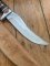 Solingen Germany EUROCUT Original 5 1/4" Blade Original Buffalo Skinner with Stacked Wood Handle & Leather Sheath