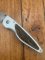 Puma Knife: Puma 2002 Handic Brushed Silver & Stag Slab Linerlock Folding Knife