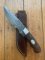 Safari Club International Limited Edition 1989 CHARLTON Damascus Hunter Fixed Blade with Sheath 1-100