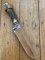 Solingen Germany EUROCUT Original 5 1/4" Thin Blade Bowie Knife with Deer Antler Handle & Leather Sheath
