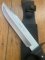 Muela Knife: Muela Big Bowie with Black Handle & Black Leather Sheath