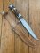 Solingen Germany EUROCUT Original 5 1/4" Thin Blade Bowie Knife with Lighter Deer Antler Handle & Leather Sheath