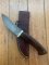 Safari Club International Limited Edition 1992 CHARLTON Damascus Alaskan Skinner Fixed Blade with Sheath 01-100