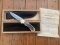 Puma Knife: Puma 1990 American Wildlife Collection 4 star Fixed Blade Knife with White Micarta Handle Original Box and matching Warranty #025/400