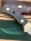 Puma Knife: Puma Original 1979 4 Star Fixed Blade Knife with Black Ebony Layered Handle in Original Wooden Box #13971