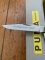 Puma Knife: Puma Mint Rare 1969 'STOCK' 3 blade Knife with Dark Brown Jigged Bone Handle and Box #96744