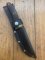 MAFFI SYDNEY AUSTRALIA Wood Handled Fixed Blade Knife With Sheath