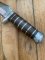Solingen Germany EUROCUT Original 5 1/4" Blade Original Buffalo Skinner with Stacked Wood Handle & Leather Sheath