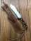 Puma Knife: Puma Vintage Mint Pre 1964 White Hunter with Stag Handle & Original Sheath