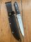MAFFI SYDNEY AUSTRALIA Gloss Black Handled Fixed Blade Knife With Sheath
